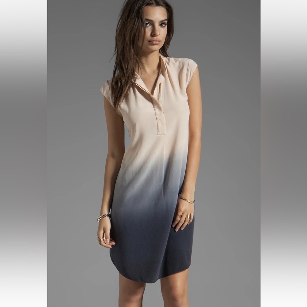 NWOT Rebecca Taylor Ombré Silk Shift Dress Size 6 - Picture 3 of 6